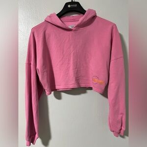 Savage X Fenty Pink Cropped Hoodie Sweatshirt Medium
